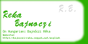 reka bajnoczi business card